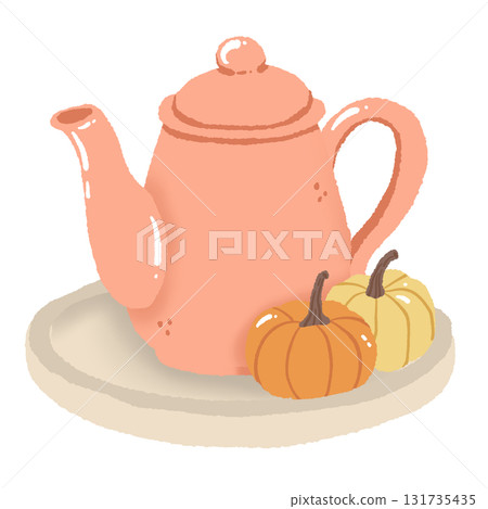 Cozy Teapot with Pumpkins Illustration Autumn Fall Harvest Warm Drink Home Decor Hand Drawn Kawaii Cottagecore Kitchen Art Cozy Teapot with Pumpkins Illustration Autumn Fall Harvest Warm Drink Home Decor Hand Drawn Kawaii Cottagecore Kitchen Art 131735435