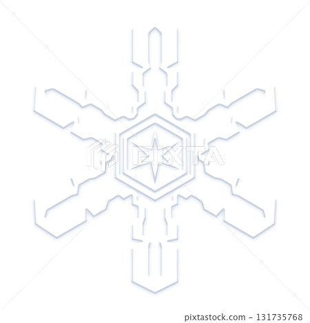 White glowing snowflake, transparent background 131735768