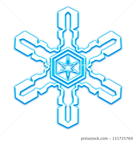 藍色發光的雪花,透明背景 藍色發光的雪花,透明背景 131735769