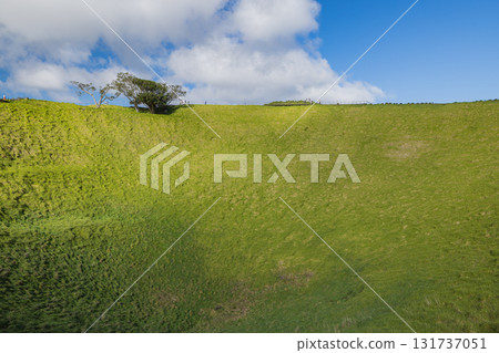 View of the crater of Mount Eden in Auckland, New Zealand 131737051