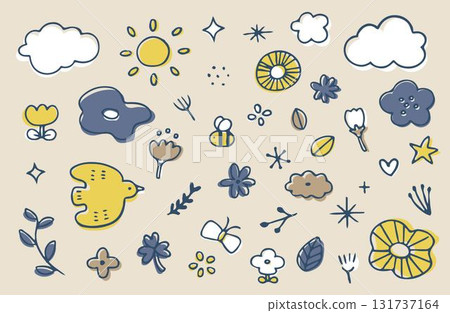 Nature image illustration set Nature image illustration set 131737164