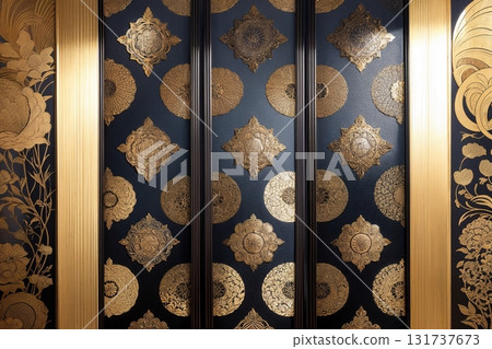 Luxurious gold Japanese pattern background design Luxurious gold Japanese pattern background design 131737673