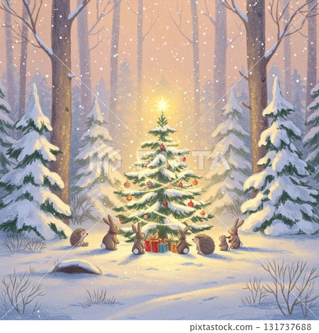 Christmas tree in the forest 131737688