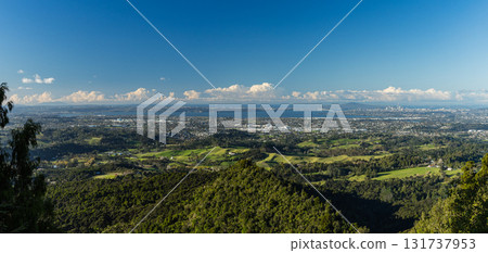 Auckland city, Hauraki Gulf and Rangitoto Island seen from Parkinson Lookout, New Zealand Auckland city, Hauraki Gulf and Rangitoto Island seen from Parkinson Lookout, New Zealand 131737953