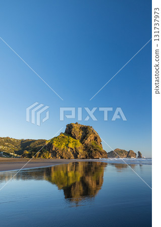 Lion Rock at Piha Beach near Auckland, New Zealand Lion Rock at Piha Beach near Auckland, New Zealand 131737973