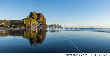 Lion Rock at Piha Beach near Auckland, New Zealand Lion Rock at Piha Beach near Auckland, New Zealand 131737974