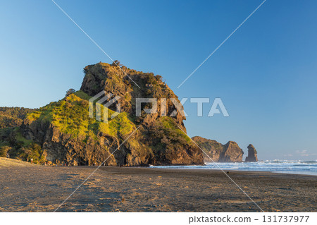 Lion Rock at Piha Beach near Auckland, New Zealand Lion Rock at Piha Beach near Auckland, New Zealand 131737977
