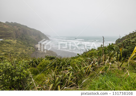 紐西蘭奧克蘭附近的穆里懷海灘的海岸線景觀 131738108