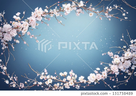 帶有雪和藍色色調的簡單框架設計 帶有雪和藍色色調的簡單框架設計 131738489