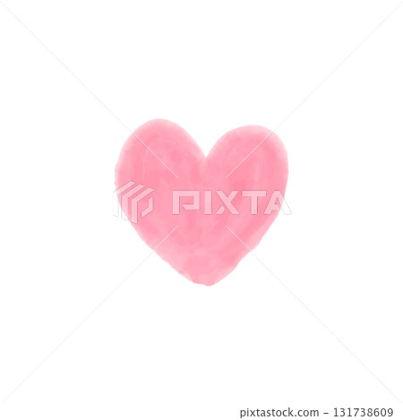 水彩風格可愛的心形圖標 水彩風格可愛的心形圖標 131738609