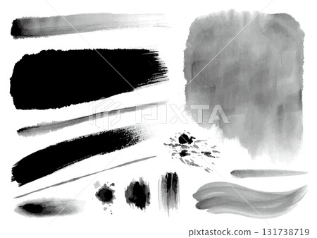 A set of 13 ink-drawn lines and textures 131738719