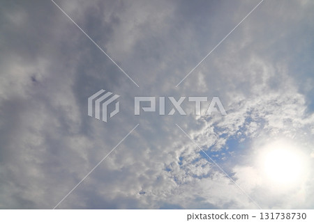 多雲的天空 太陽 只有天空 多雲的天空 太陽 只有天空 131738730