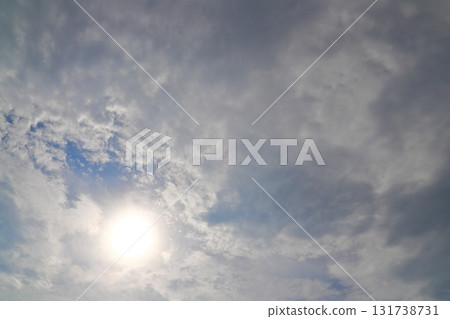 多雲的天空 太陽 只有天空 多雲的天空 太陽 只有天空 131738731