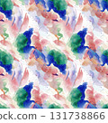 Colorful watercolor abstract painting seamless pattern design for textile printing 131738866