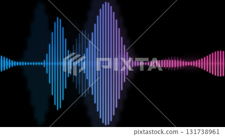 Colorful CG image of sound waveforms 131738961