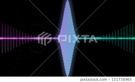 Colorful CG image of sound waveforms 131738965