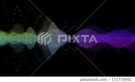Colorful CG image of sound waveforms Colorful CG image of sound waveforms 131738982