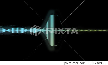 Colorful CG image of sound waveforms 131738989