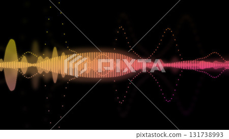 聲音波形的彩色 CG 影像 131738993