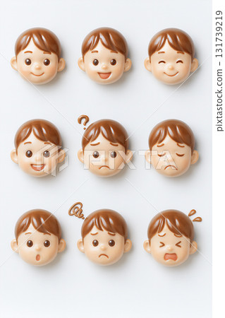 男孩臉部表情圖示集 131739219
