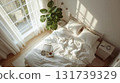 A natural bedroom with morning light streaming in (Natural Bedroom Series) 131739329