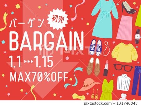 Bargain sale poster design template 131740043