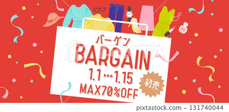 Bargain sale poster design template 131740044