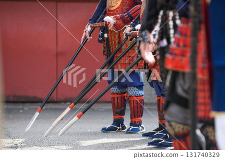 Samurai with a spear Samurai with a spear 131740329