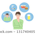 擔心生活方式疾病的男性形象 131740405
