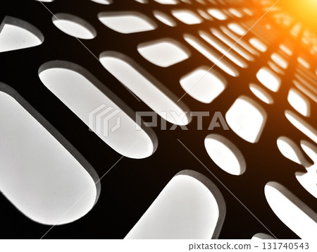 Abstract geometric pattern with blue and black hues 131740543
