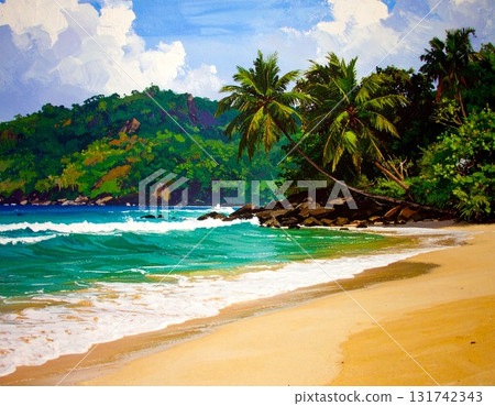 熱帶海灘度假村插圖 131742343