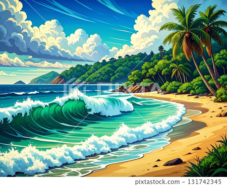 熱帶海灘度假村插圖 131742345