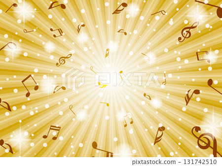 Sparkling musical notes illustration 131742510