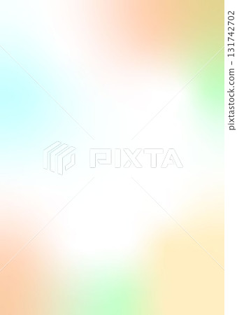 漸層背景，直式版，秋日清新與透明感，柔和的淺藍色、橘色、綠色和黃色 131742702