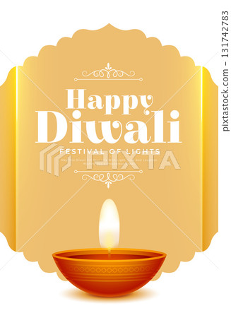 hindu festive shubh diwali wishes template design 131742783