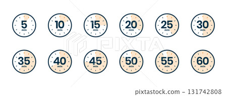 isolated countdown minute timer clock symbol in collection isolated countdown minute timer clock symbol in collection 131742808