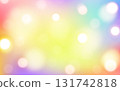 Colorful Pastel Rainbow Bokeh Background with Soft Light, Cheerful Abstract Blur for Happiness and Celebration Themes 131742818