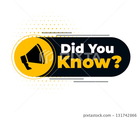 modern did you know learning background with megaphone design 131742866