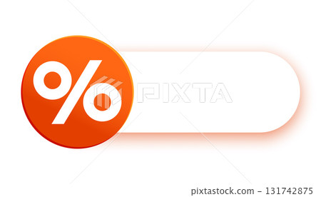 modern percentage icons banner with empty space for financial education 131742875