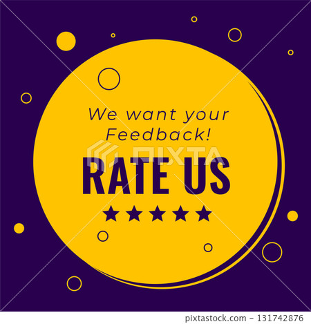modern rate us background for customer feedback and reviews 131742876