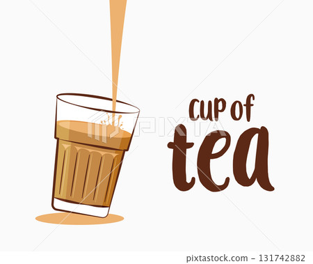 morning tea or chai cup poster design morning tea or chai cup poster design 131742882