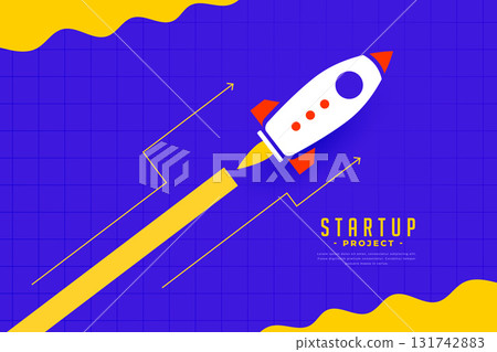 moving upward rocket growth concept background for business goal moving upward rocket growth concept background for business goal 131742883