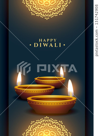 premium happy diwali festive poster for social post 131742908
