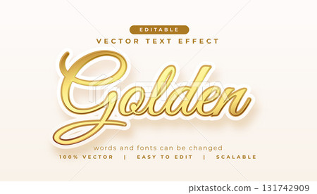 premium shiny golden lettering text effect style 131742909