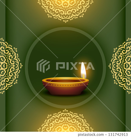 premium style shubh diwali diya background 131742913