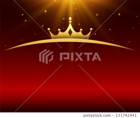 royal golden crown background with light effect and text space royal golden crown background with light effect and text space 131742941