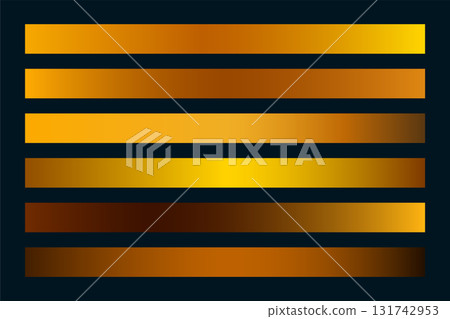 set of golden gradient palette for web presentation set of golden gradient palette for web presentation 131742953