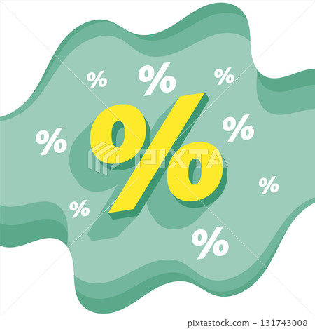 stylish percentage sign fluid background for cost deduction and calculation 131743008