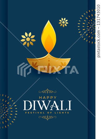 stylish shubh diwali wishes poster with paper diya stylish shubh diwali wishes poster with paper diya 131743010