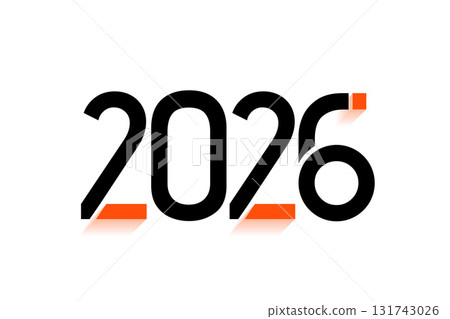trendy 2026 new year logotype with text space trendy 2026 new year logotype with text space 131743026